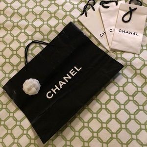 Chanel Shopping Bag With Camellia